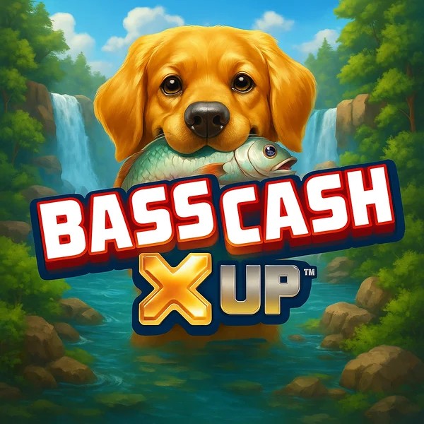 Bass Cash X UP logo by Alchemy Gaming at Frumzi Casino
