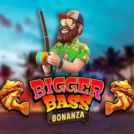 Official Slots logo: Bigger Bass Bonanza by Pragmatic Play at Frumzi Casino