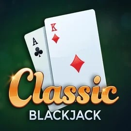 Classic Blackjack online game logo by Red Tiger Gaming on frumzi-kaszino.com