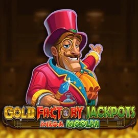 Gold Factory Jackpots Mega Moolah slot icon by Aurum Signature Studios, available at Frumzi Casino