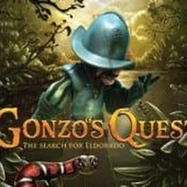 Gonzo's Quest slot logo by NetEnt at Frumzi Casino