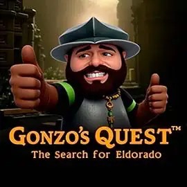 Gonzo's Quest logo – Slots by NetEnt at Frumzi Casino