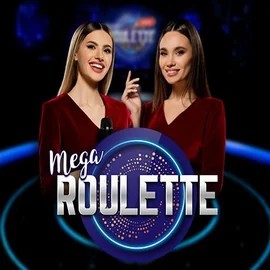 Mega Roulette slot logo by Pragmatic Play at Frumzi Casino