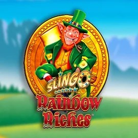 Slingo Rainbow Riches logo by Gaming Realms at Frumzi Casino