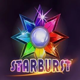 Starburst logo by NetEnt at Frumzi Casino